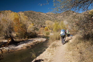Backpackers on the Gila River